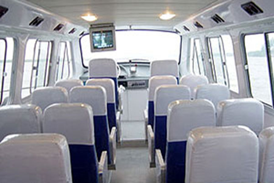 China 11.8m GRP 20 Passenger Inboard Diesel Engine Ferry Boat for Sale