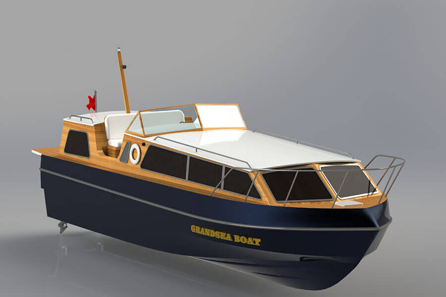 Grandsea 40ft Fiberglass Naval Admirals Ceremonial Craft Boat for Sale