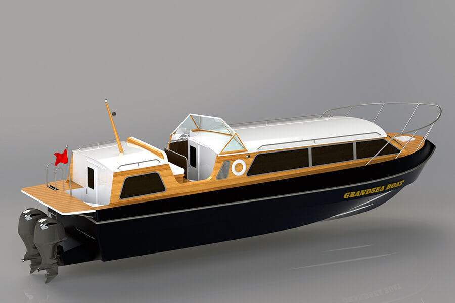 Grandsea 40ft Fiberglass Naval Admirals Ceremonial Craft Boat for Sale