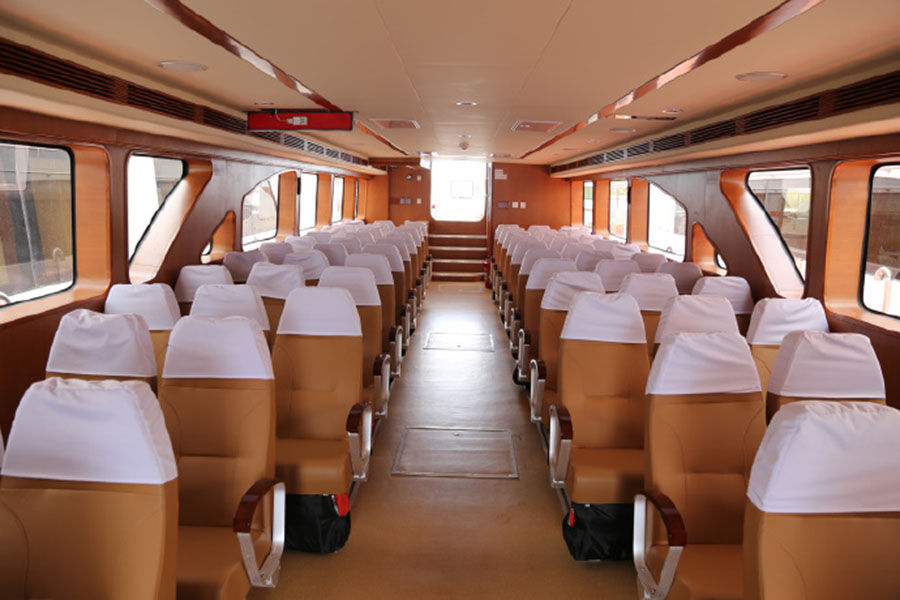 China 25m FRP Day Commercial 140 Passenger Ferry Boat for Sale