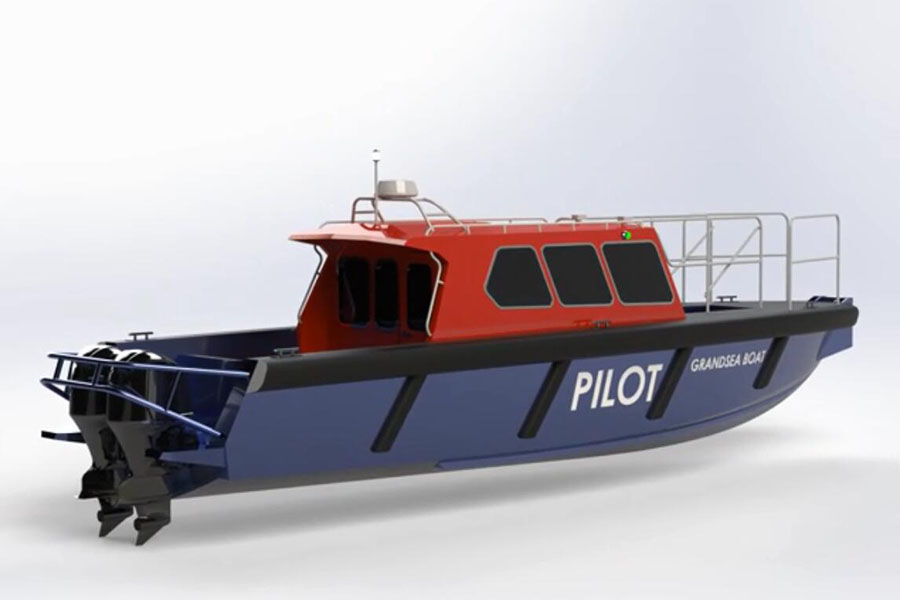 صنعت Grandsea China 11.6m رخيصة الثمن ألومنيوم بحري طيار قارب للبيع