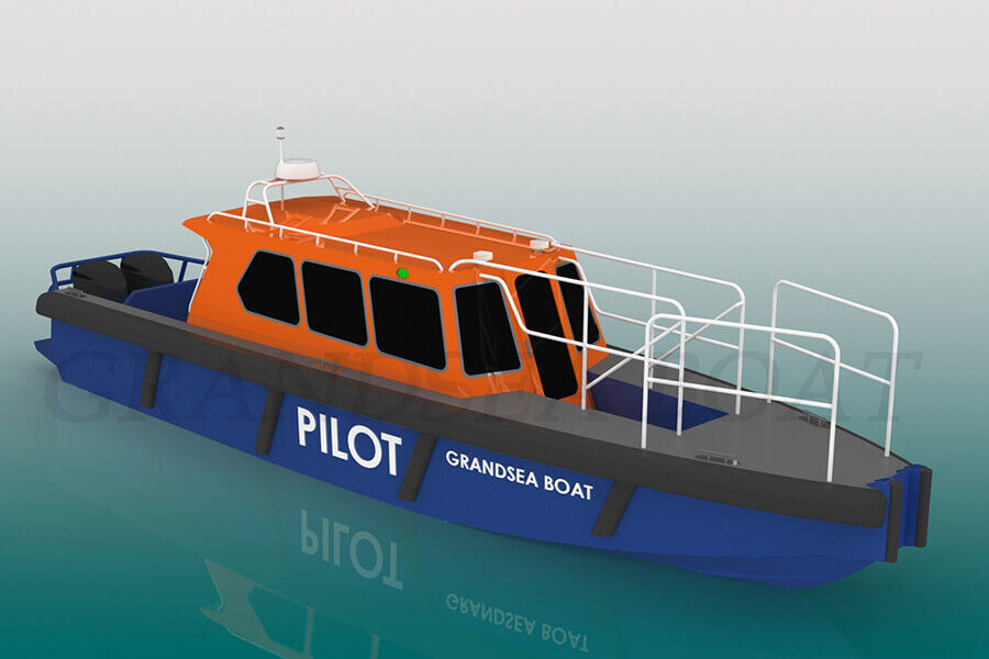 Grandsea China Made 11.6m Cheap Price Aluminum Marine Pilot Boat for sale
