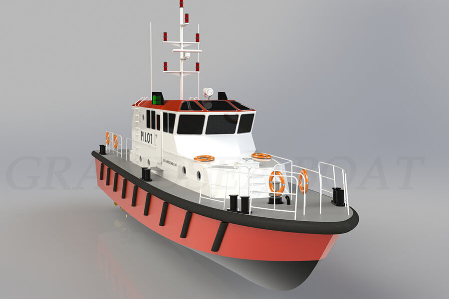 Grandsea 20m Steel/aluminum Hull/cockpit Harbor Launch Pilot Boat for Sale