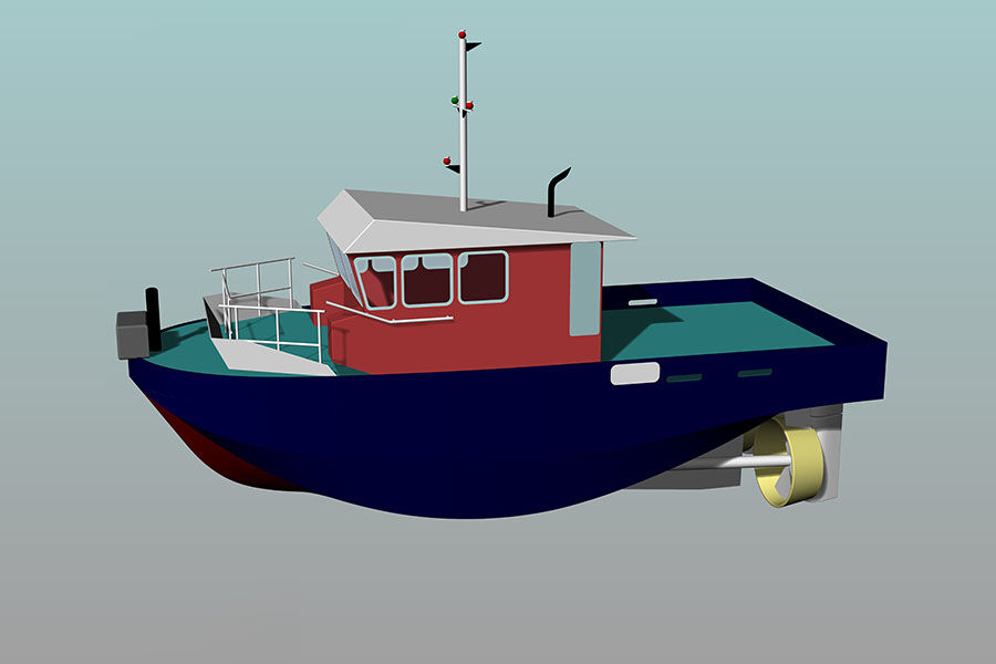 12m 800hp Aluminium Pusher Mini Small Tugboat للبيع