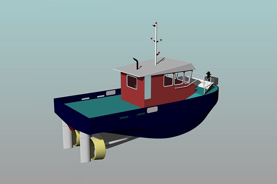 12m 800hp Aluminium Pusher Mini Small Tugboat for sale