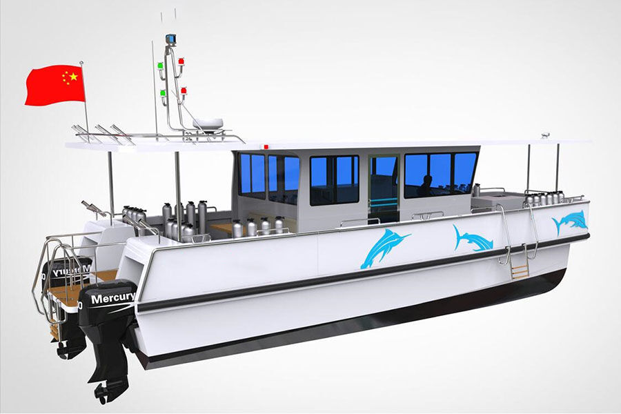 Grandsea 12m Aluminium Catamaran Diving And Scuba Boat for Sale