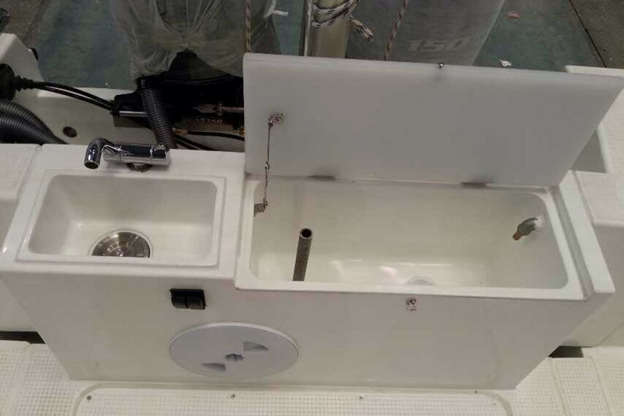 40ft داخلي محرك الديزل قوارب الصيد الألياف الزجاجية أعماق البحار للبيع