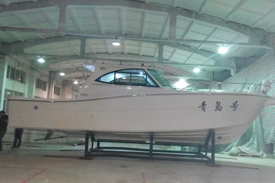 40ft داخلي محرك الديزل قوارب الصيد الألياف الزجاجية أعماق البحار للبيع