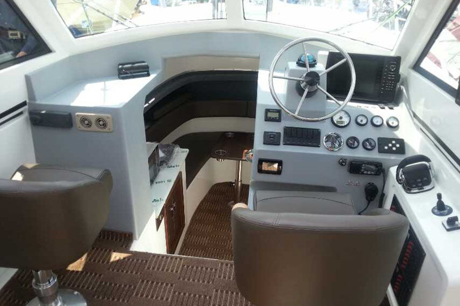 40ft داخلي محرك الديزل قوارب الصيد الألياف الزجاجية أعماق البحار للبيع