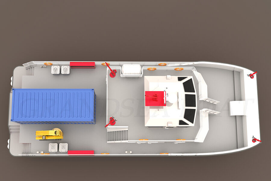قارب إطفاء حرائق جراندسيا المصنوع من الألمنيوم بطول 20 مترًا 