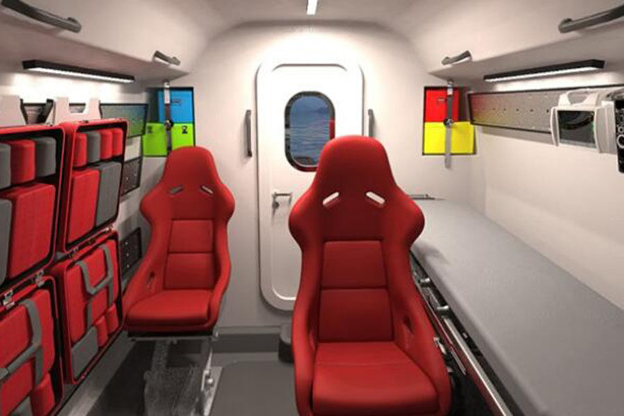 قارب الإنقاذ والإسعاف Grandsea 38ft FRP للبيع