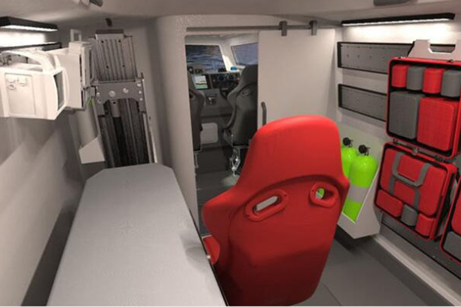 قارب الإنقاذ والإسعاف Grandsea 38ft FRP للبيع