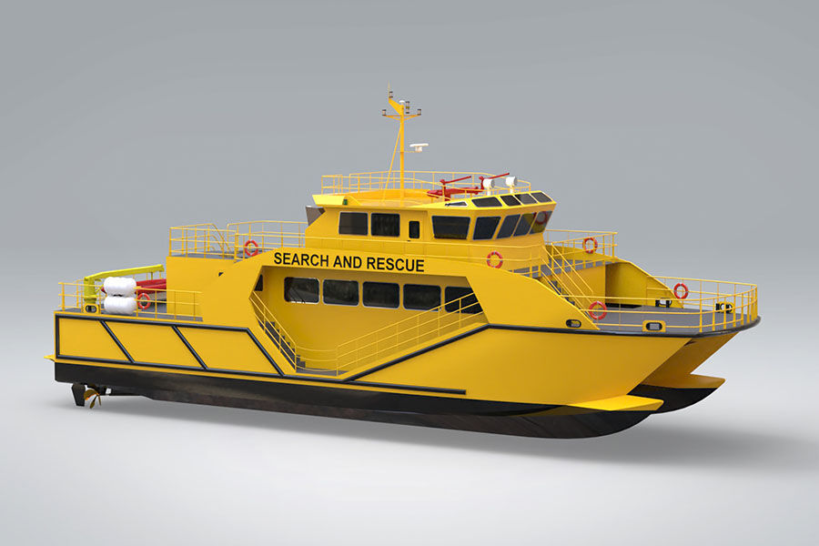 China 100 Ft/30m Marintime Ambulance/fire Fighting/search And Rescue Catamaran Work Vessel for Sale