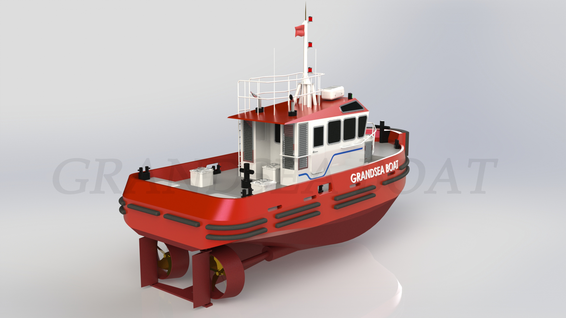 12m 800hp Aluminium Pusher Mini Small Tugboat للبيع