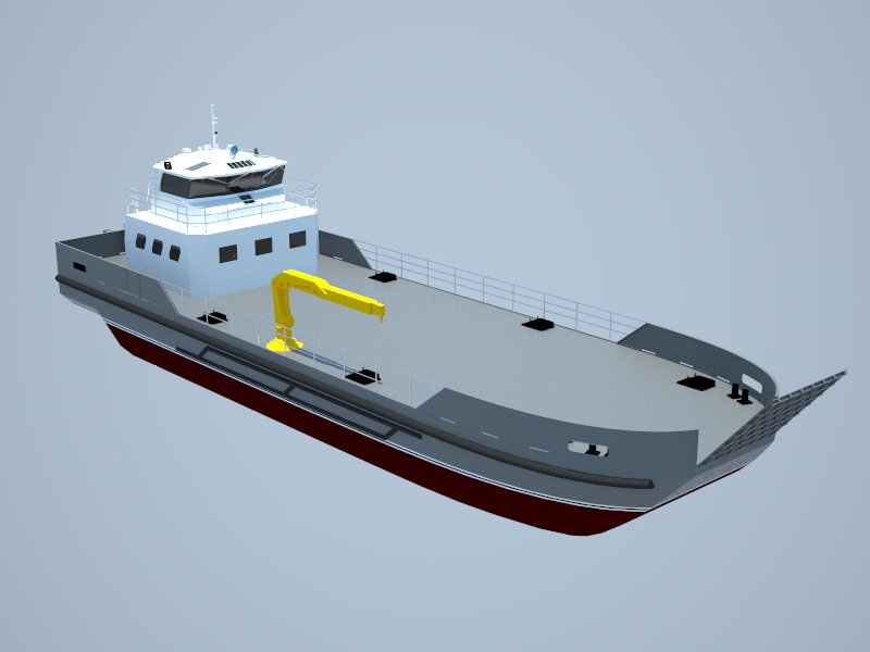 Grandsea 32m Steel Multi Functional LCT Cargo Barge Boat