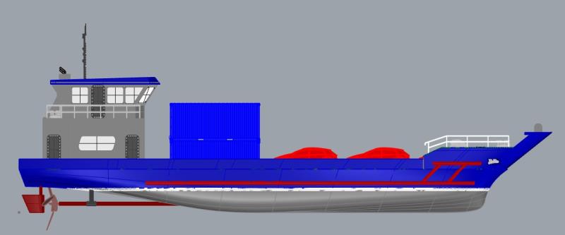 Grandsea 32m Steel Multi Functional LCT Cargo Barge Boat