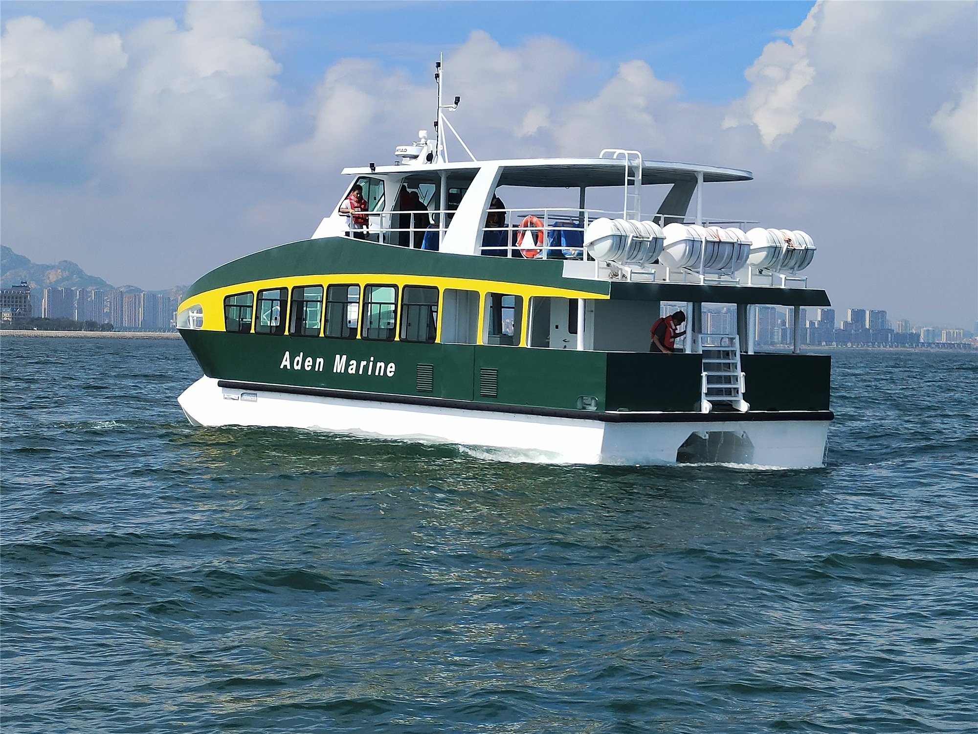 Grandsea 15m Aluminium Catamaran 78 Passenger Ferry Boat للبيع