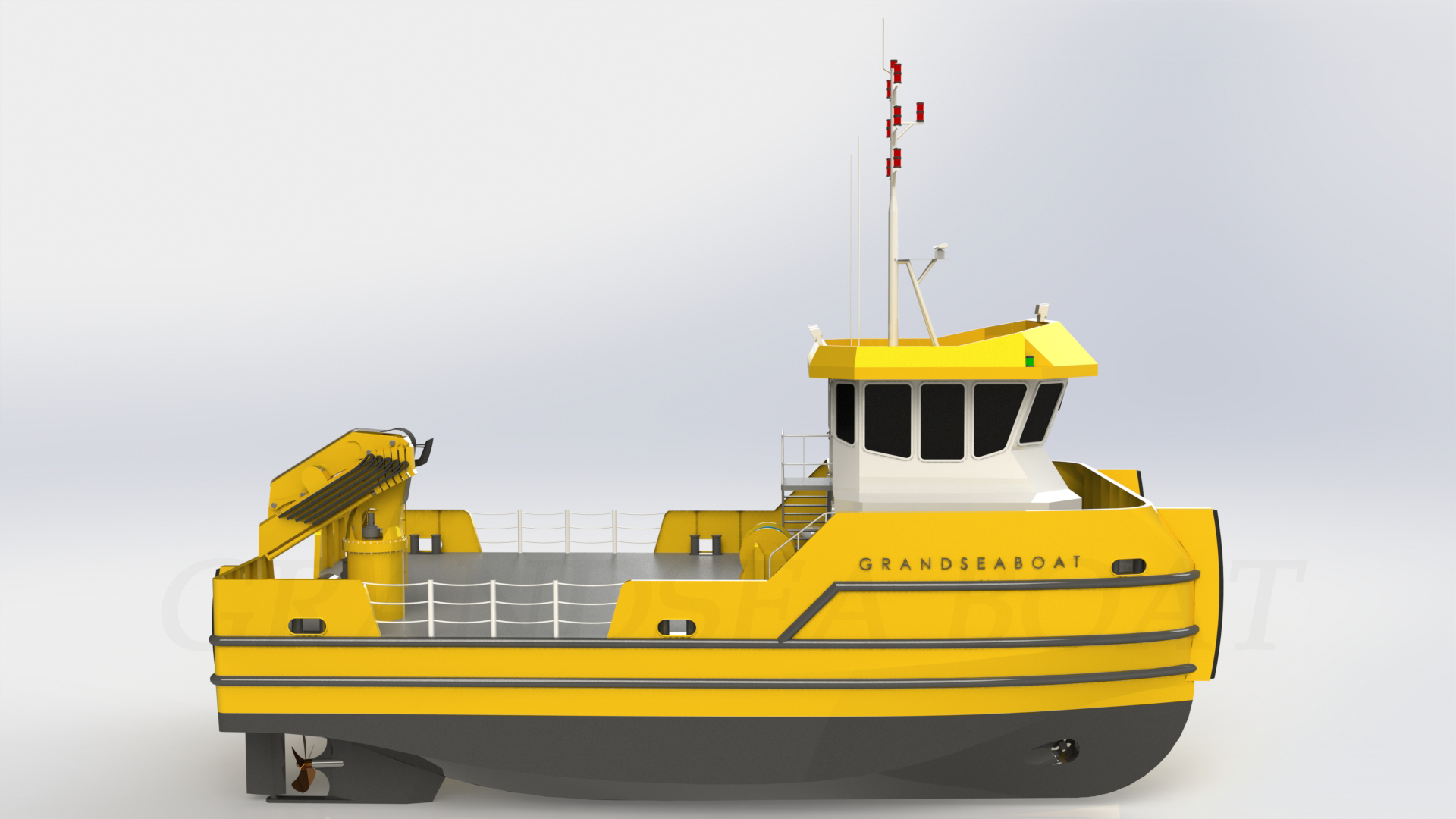 Grandsea Catamaran 18m سحب ودفع رافعة بارجة للبيع