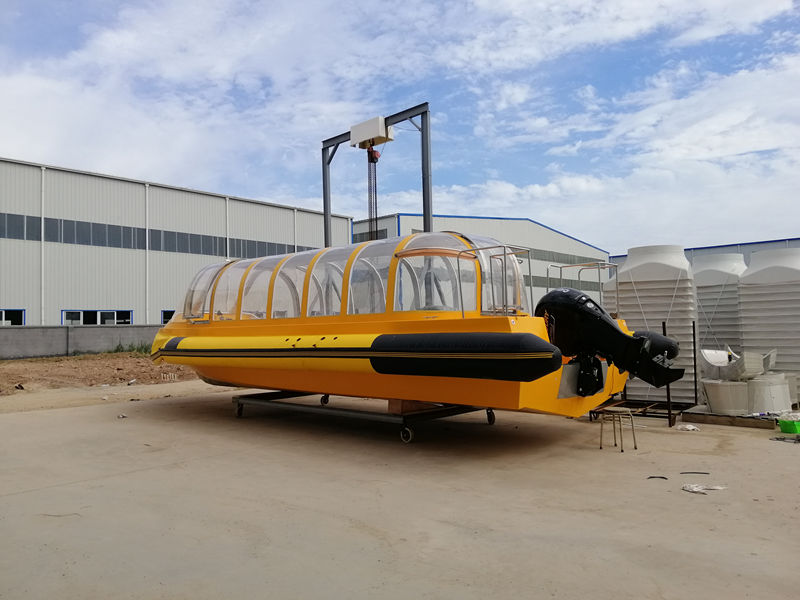 الصين 32ft 28 مقاعد FRP أصفر اللون قارب تاكسي مائي للبيع
