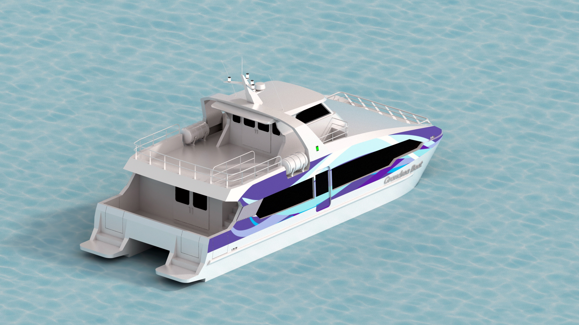 Grandsea 17m Speed Aluminium Catamaran 70 Persons Passenger Ferry Boat للبيع