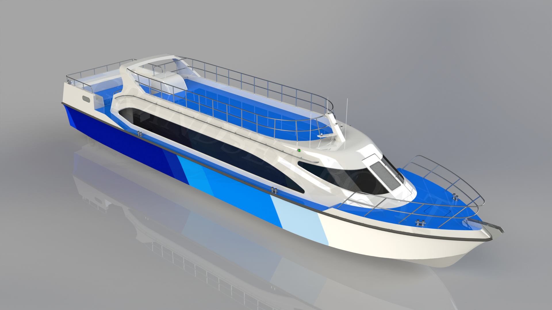 Grandsea 20m ألومنيوم داخلي ديزل 74 شخصًا قارب عبّارة للركاب على نهر البحر الساحلي