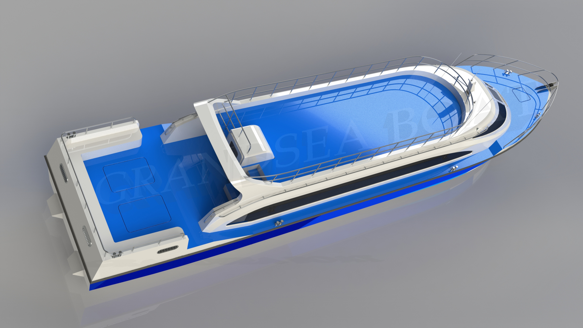 Grandsea 20m ألومنيوم داخلي ديزل 74 شخصًا قارب عبّارة للركاب على نهر البحر الساحلي