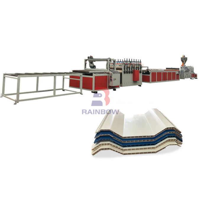 PVC Corrugated Roof Tile Sheet Extrusion Line