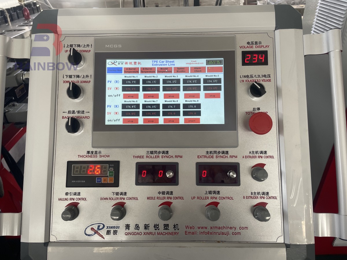 TPE car sheet extrusion line