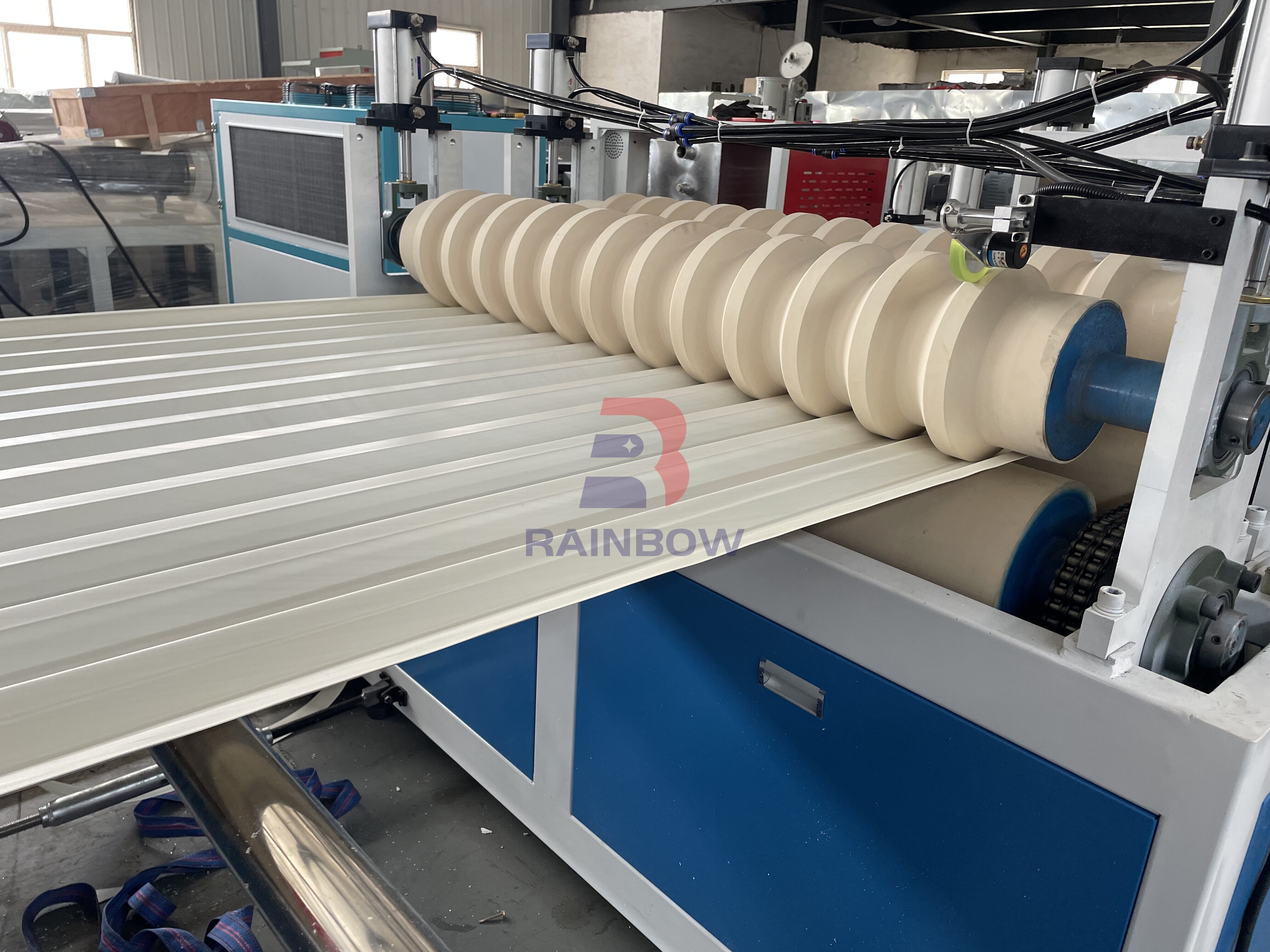 PVC Corrugated Roof Tile Sheet Extrusion Line
