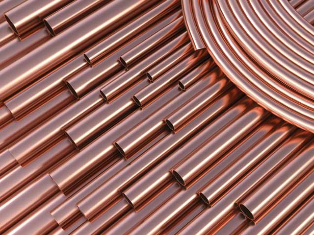 Uses of copper pipes in concrete