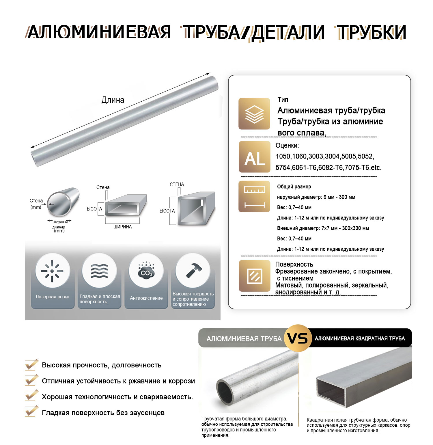 Алюминиевая труба 1050