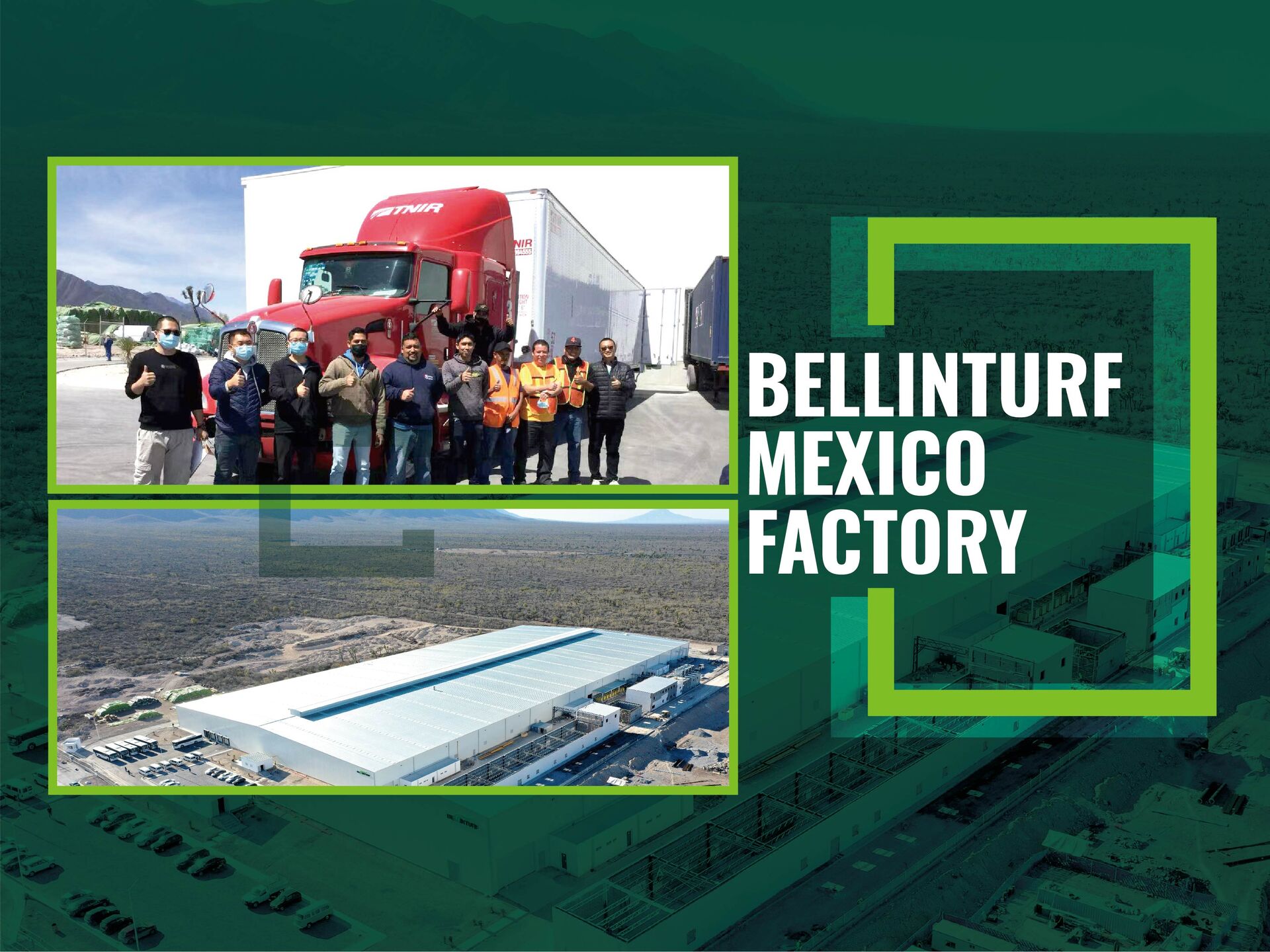 Bellinturf Mexico successfully delivered its first container into the United States! Bellinturf Mexico successfully delivered its first container into the United States!