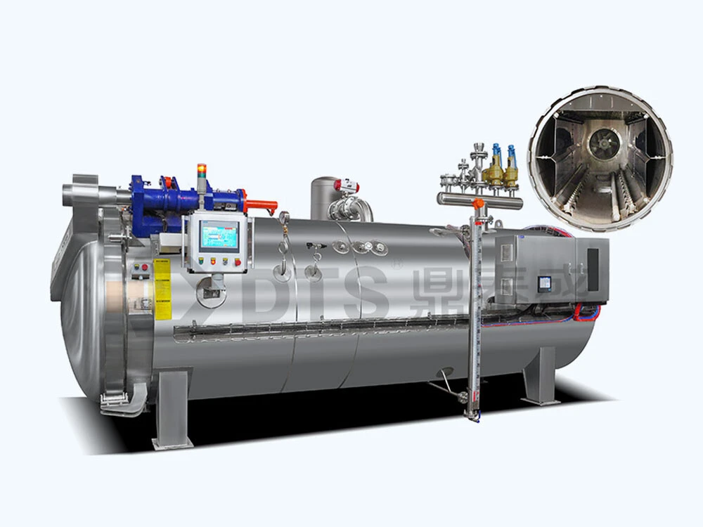 Ketel sterilisasi pencampuran gas-uap (pendinginan semprotan penuh)
