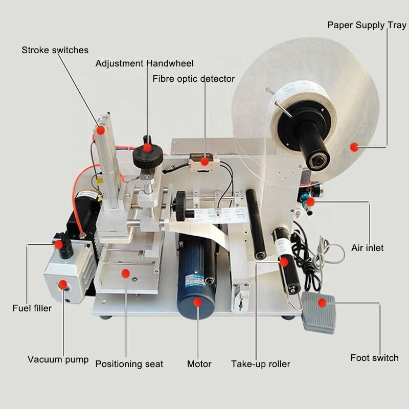 The semi-automatic round bottle labeling machine