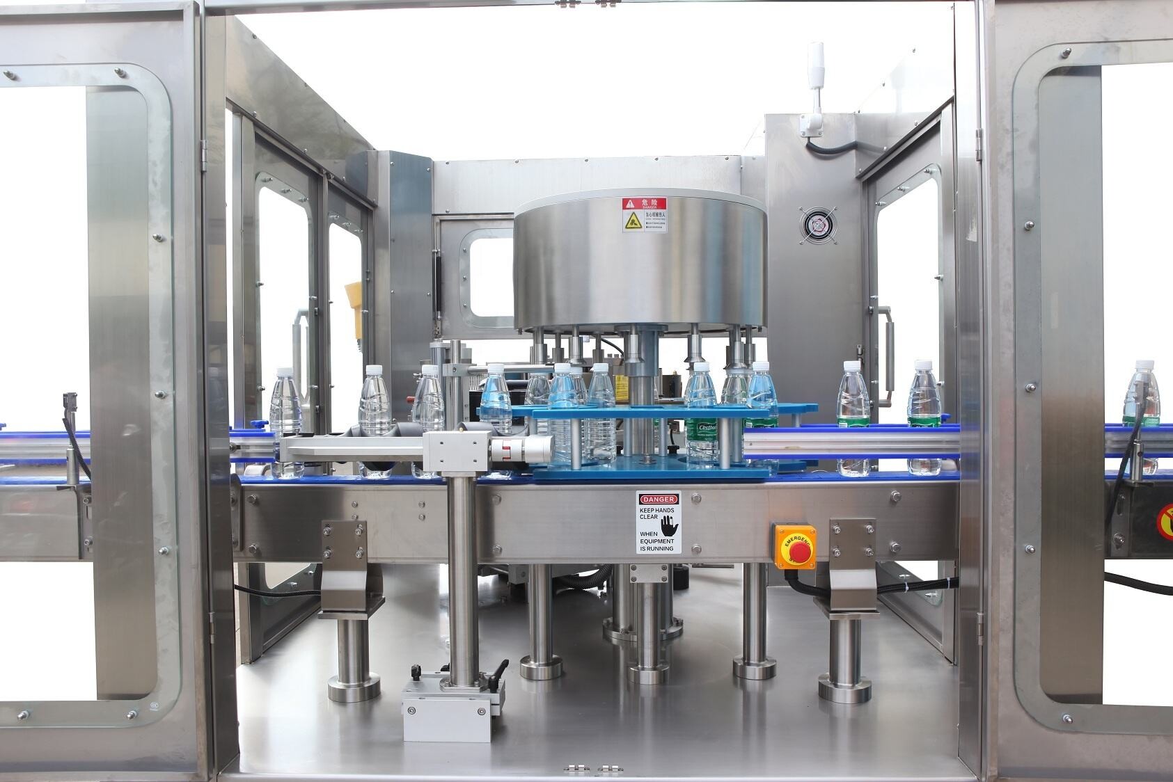 Hot melt adhesive labeling machine