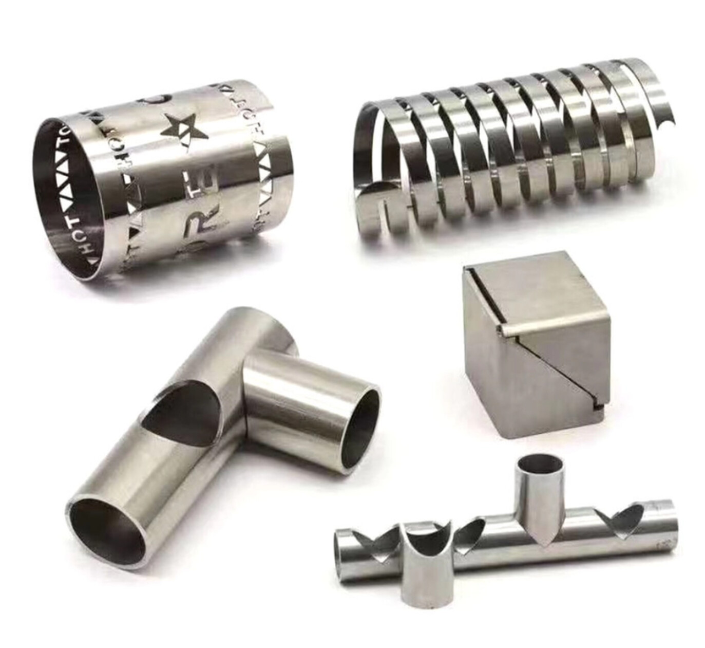 0.5mm OEM Laser Cutting Round Tube CNC Tube Stainless Steel Pipe Fabrication