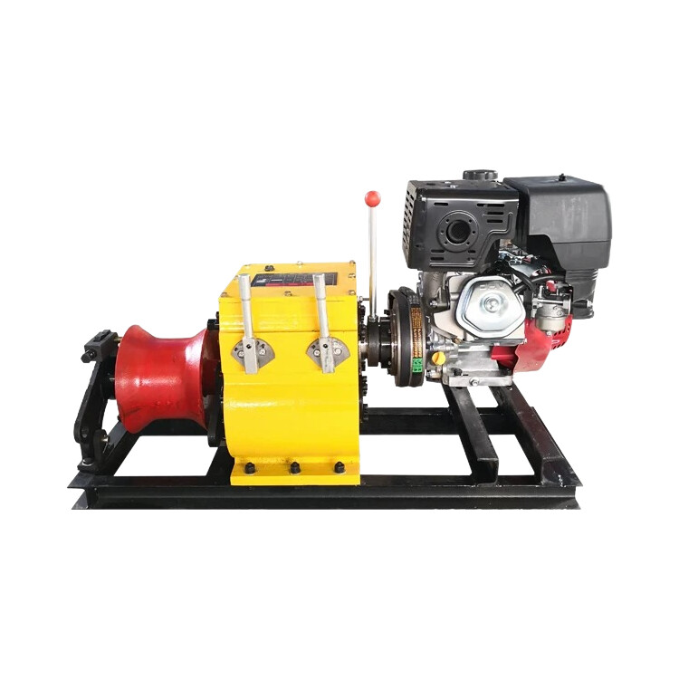 Cable pulling construction machine