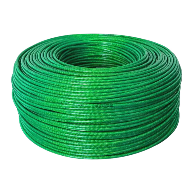 Plastic-wrapped wire rope