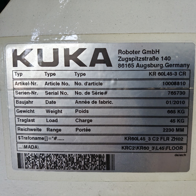 KR60L45-3CR Used KUKA Robot