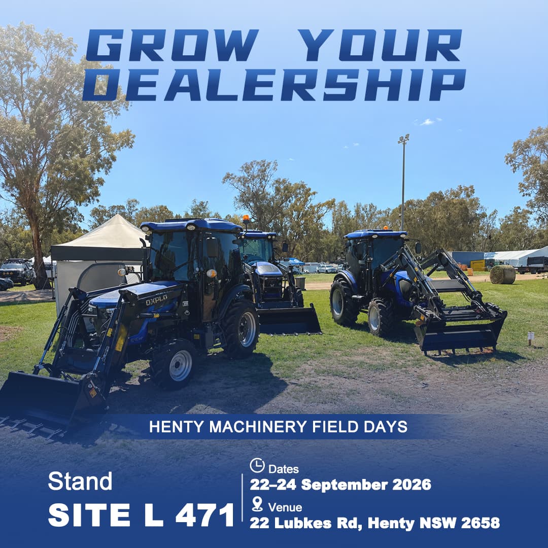 OXPLO Tractors on Display at Henty Machinery Field Days 2026 OXPLO Tractors on Display at Henty Machinery Field Days 2026