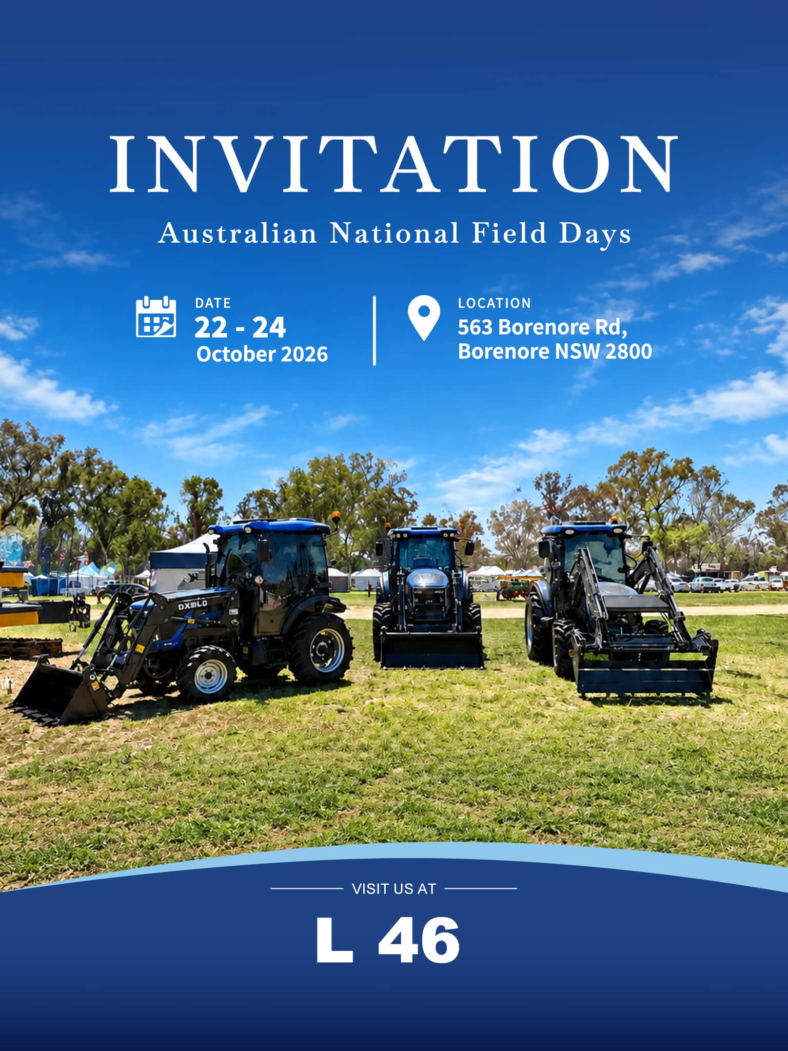 Visit OXPLO at Site L46 | Australian National Field Days 2026 Visit OXPLO at Site L46 | Australian National Field Days 2026