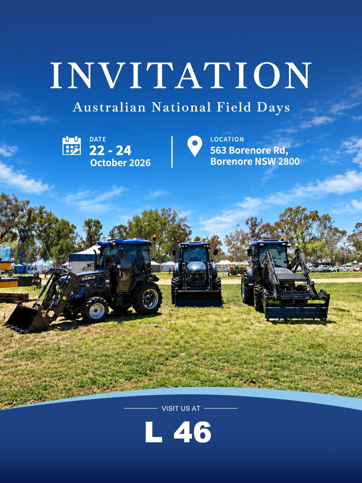 Visit OXPLO at Site L46 | Australian National Field Days 2026