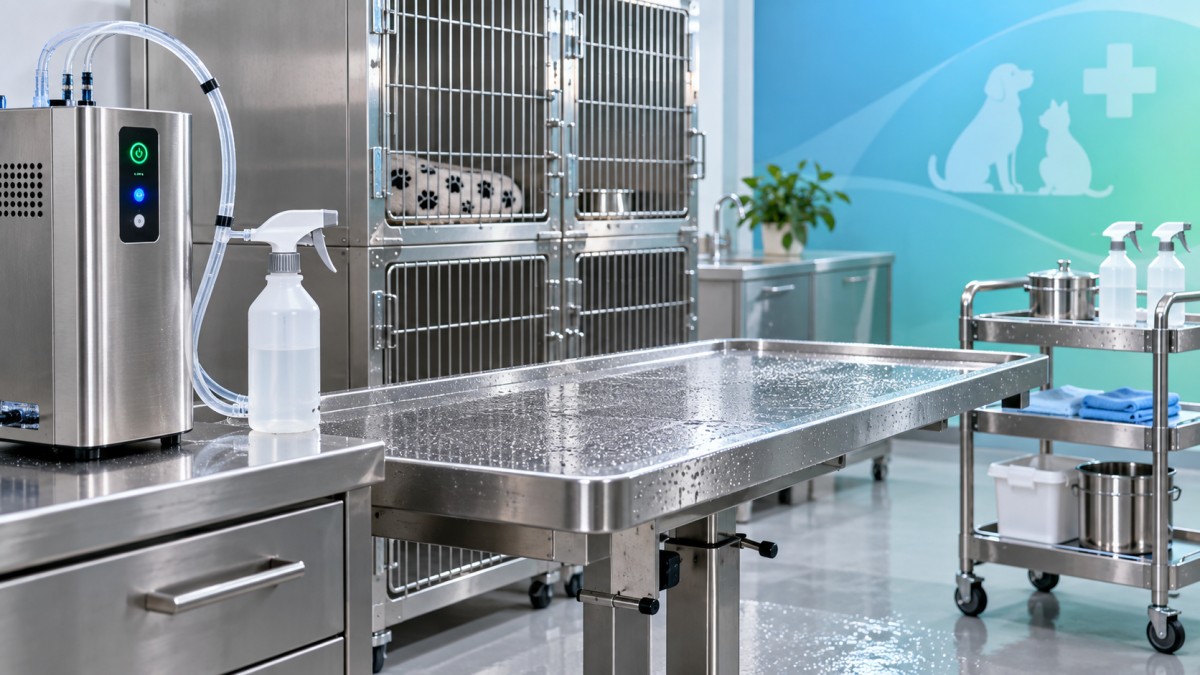 HClO Generator Hygiene Protocols for Veterinary Clinics and Pet Hospitals Protokol Kebersihan Generator HClO untuk Klinik Hewan dan Rumah Sakit Hewan Peliharaan
