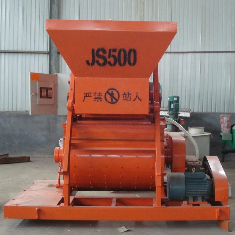 JS500 Mini Diesel Cement Mixer Used Condition Home Construction Core Steel Motor Engine Pump Included Concrete Industries
