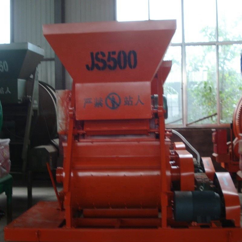 JS500 Mini Diesel Cement Mixer Used Condition Home Construction Core Steel Motor Engine Pump Included Concrete Industries