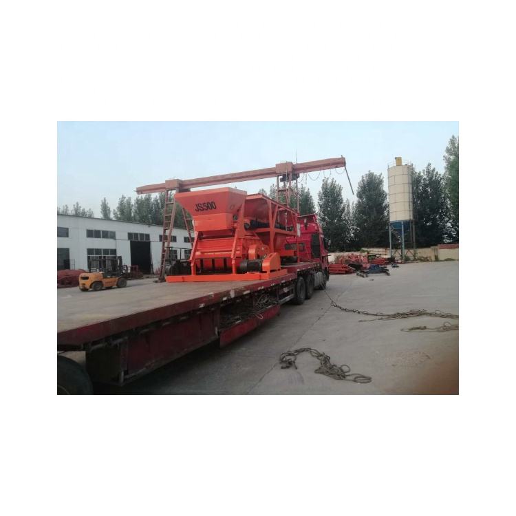 JS500 Electric Twin Shaft Concrete Mixer Machine New Steel Construction/Maintenance Engine Pump Sale Construction Manufacturing