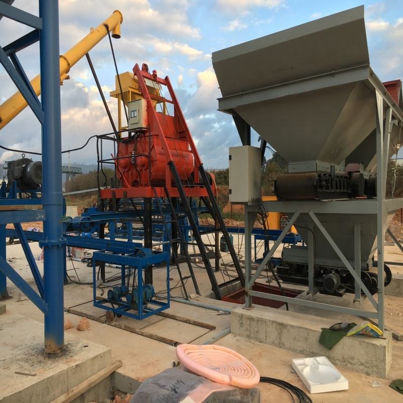 JS500 Portable Planetary Concrete Mixer Used Excellent Condition Steel Material Diesel Cement Mix Machine Engine for