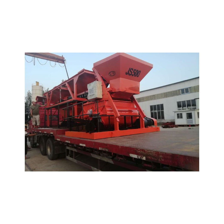 JS Series Electric Motor Stationary Fixed Cement Mixer Diesel Construction Manufacturing Plant Use Steel Material Used Condition