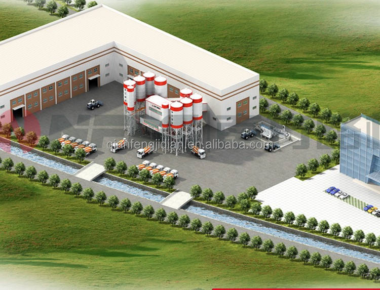 China Supplier's Electric Ready Mixed Concrete Batching Plant Stationary Production Line Core Motor Bearing Construction