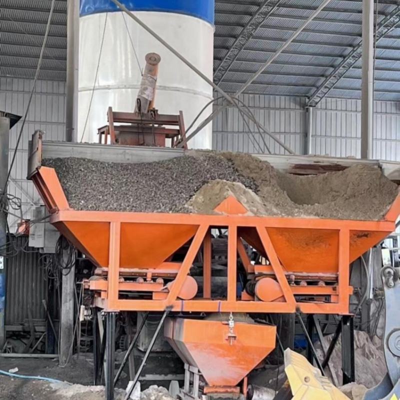 Weighing System Concrete Batching Machine Convenient Concrete Mixer Station